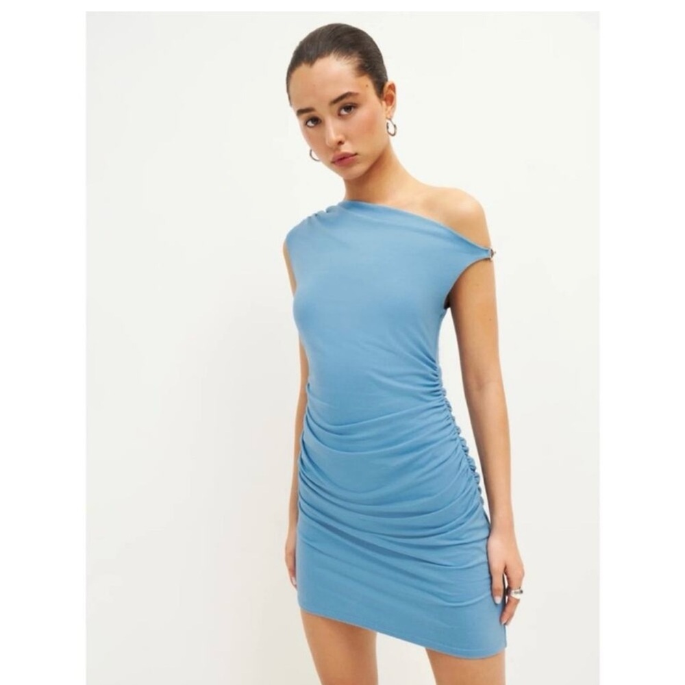 Reformation IZARA Dress Tencel Capri Blue sz M
